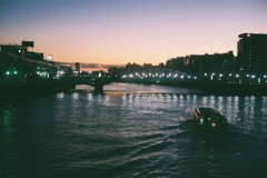 the evening from Azuma-bashi bridge