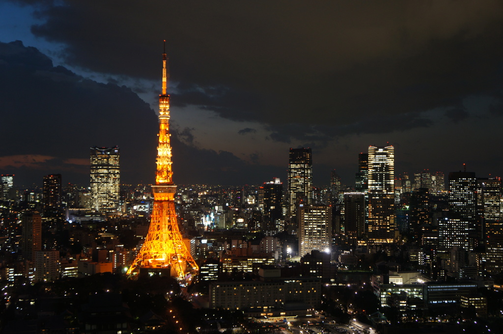 貿易センタービルからの東京タワー