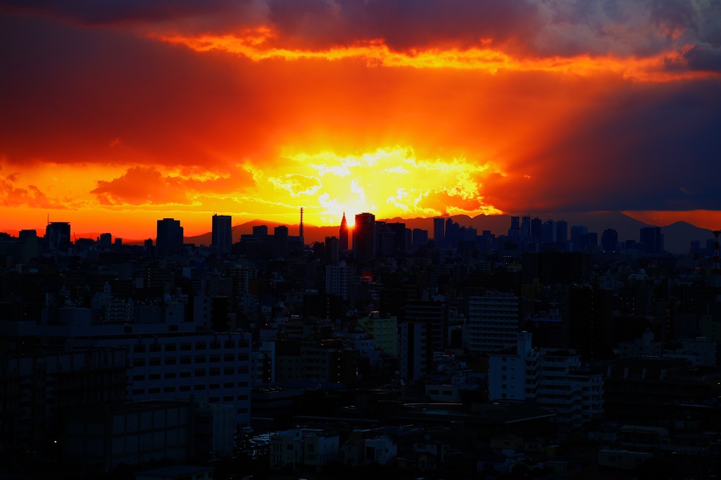 大晦日の夕陽