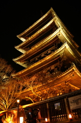 東山花灯路、法観寺