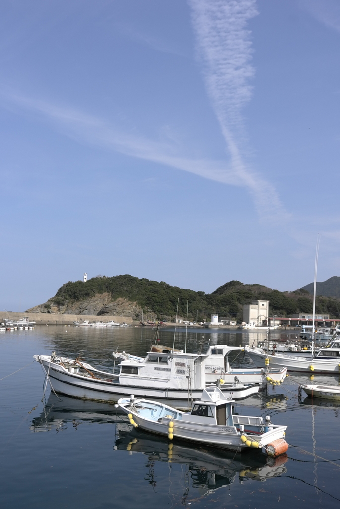 晴れの日の港