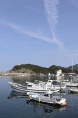 晴れの日の港