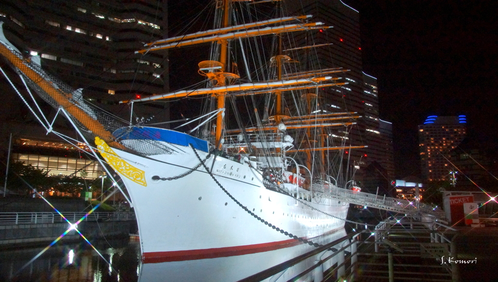 Beautiful white ship