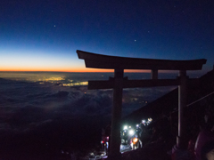 富士山九合目にて