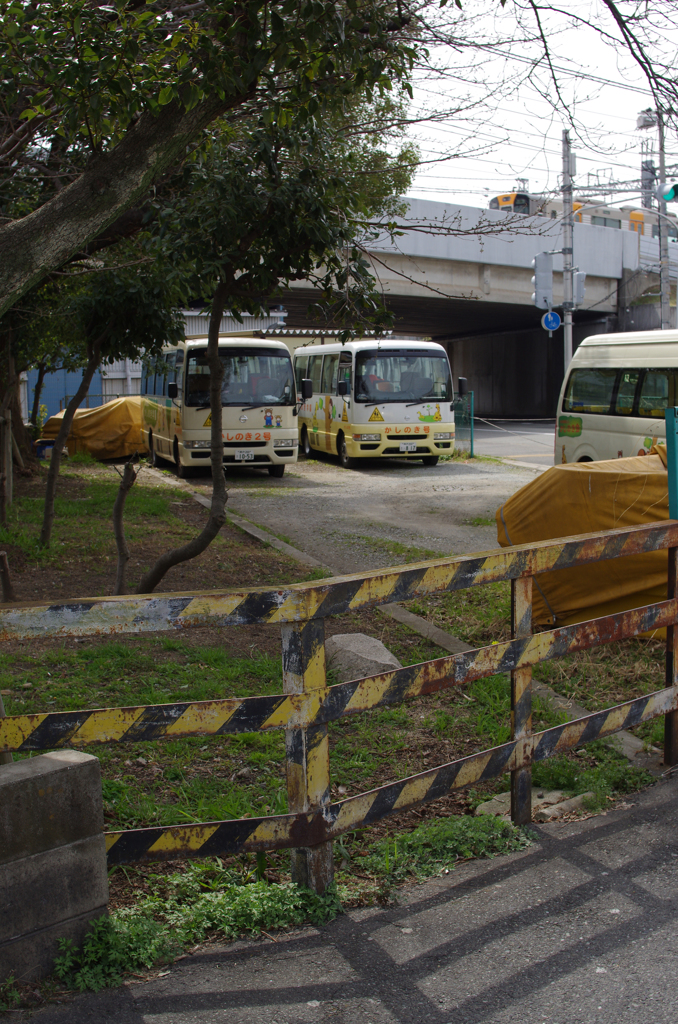 元踏切跡地にて