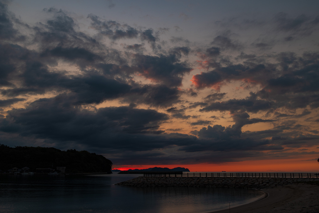 夕暮れを見に