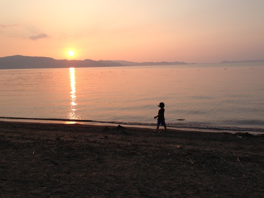 夏の夕暮れ　遊