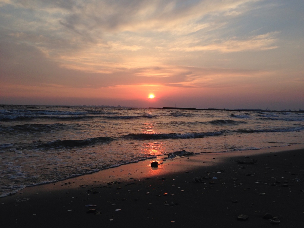 幕張の夕日