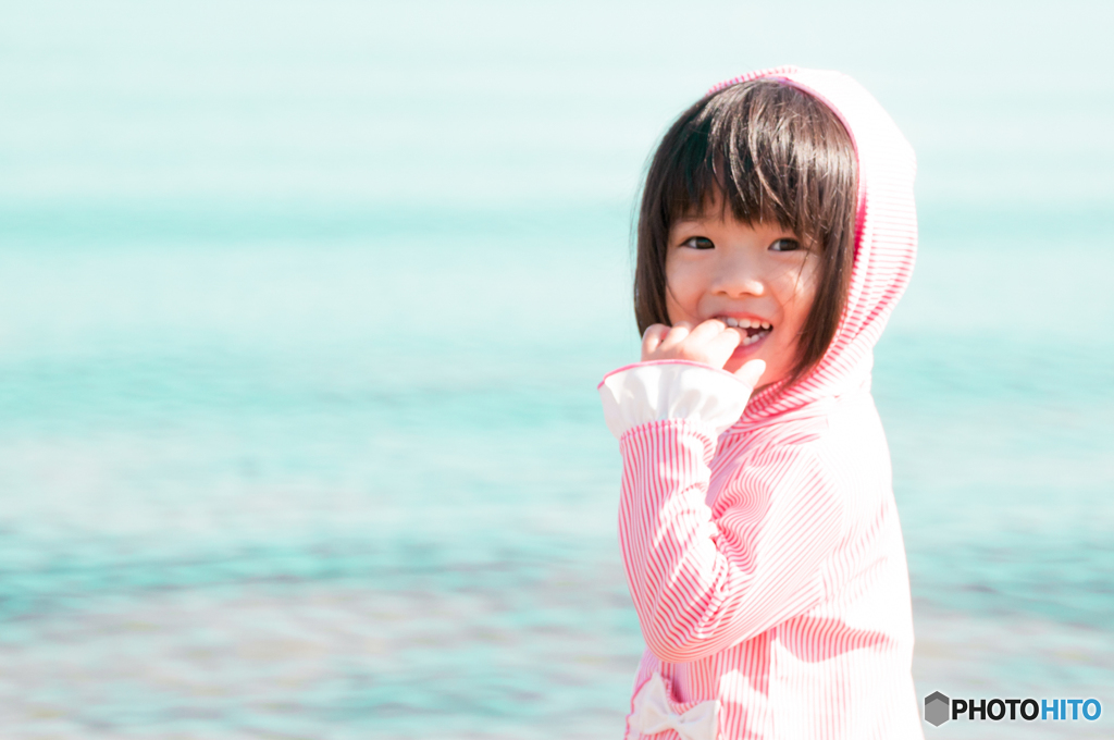 初めての海水浴