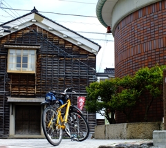 氷見で自転車　日本縦断　５５