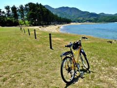 海を背にして　萩城　日本縦断　８８