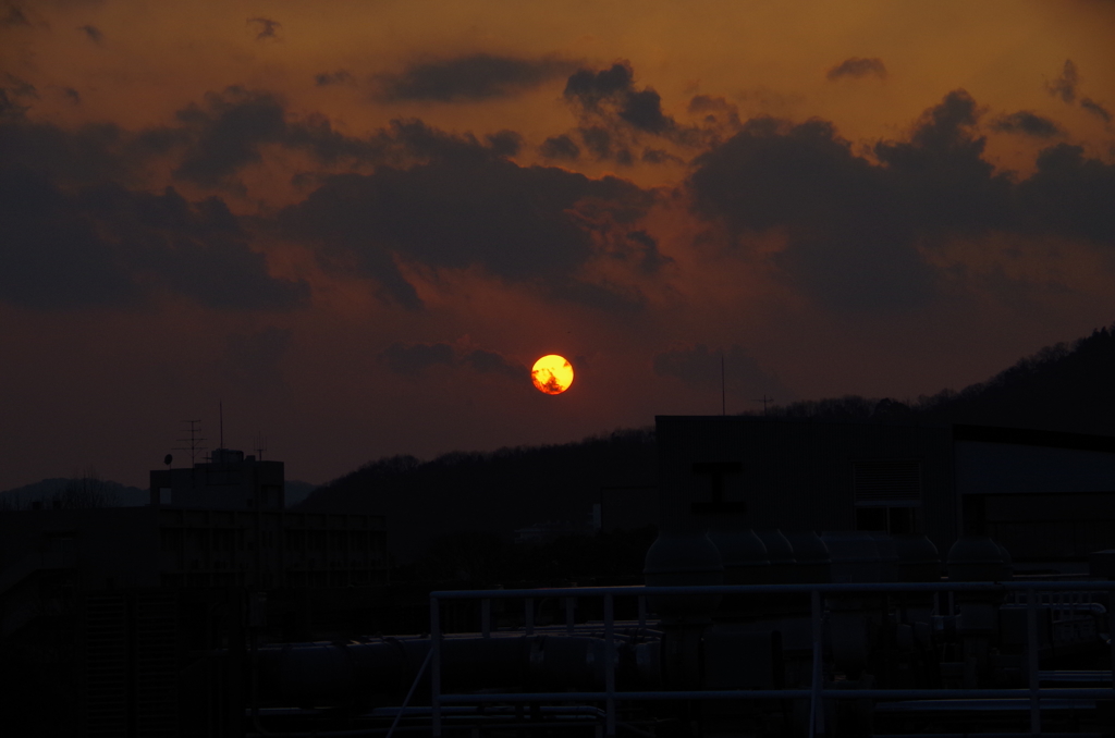 夕日