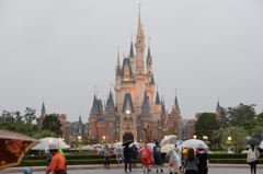 雨のシンデレラ城