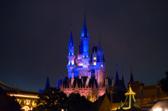 夜のシンデレラ城