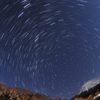 富士山と星