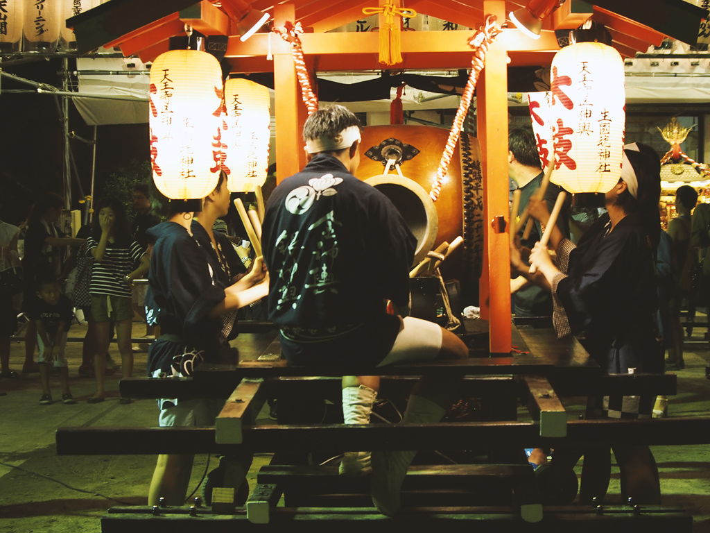 生国魂神社　夏祭　神輿太鼓