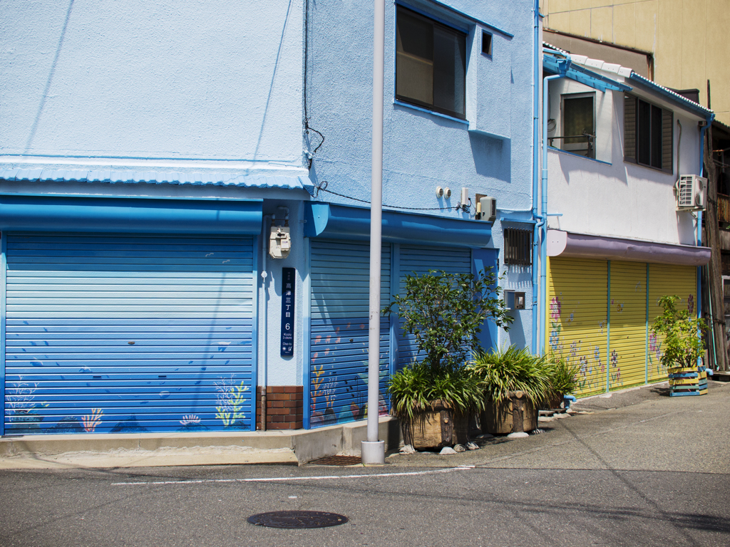 パステルな街角