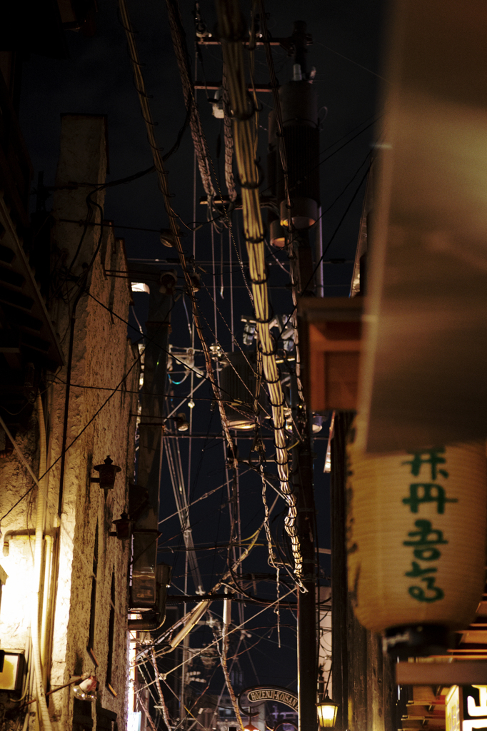 法善寺横丁の電線