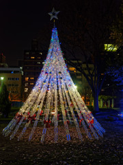 ペットボトル製クリスマスツリー