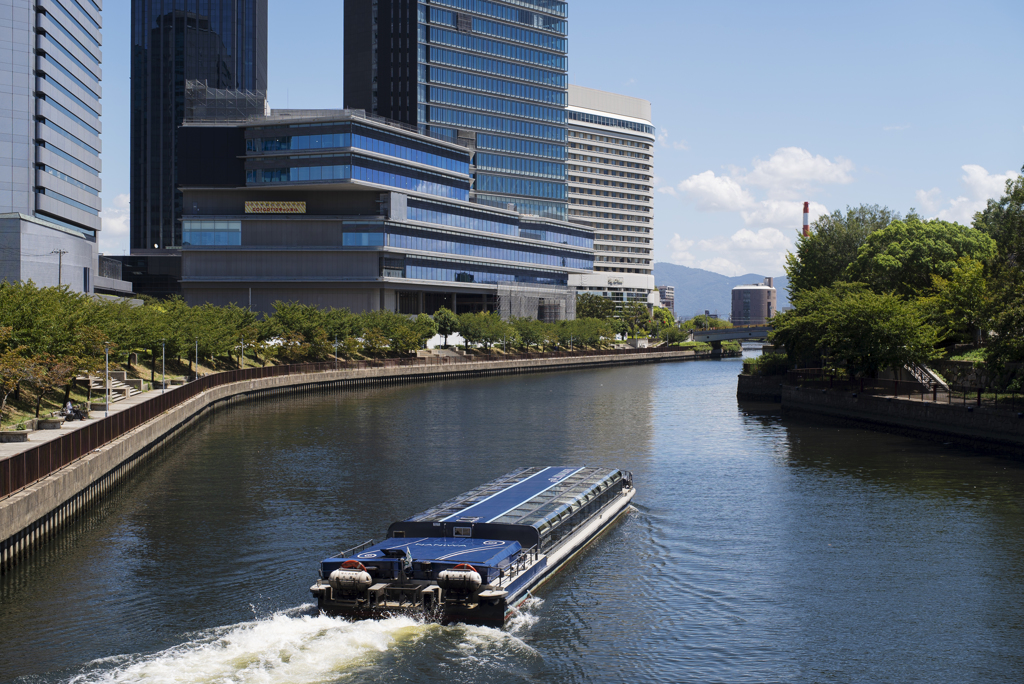 大阪城公園とOBPの境界　第二寝屋川