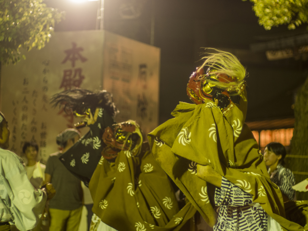 獅子乱舞　生国魂神社(いくたまさん)夏祭　　