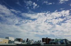 安治川河口　空景