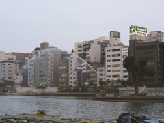 夕景　/　中之島公園　放水