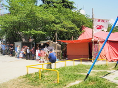 南天満公園　唐組　テント小屋