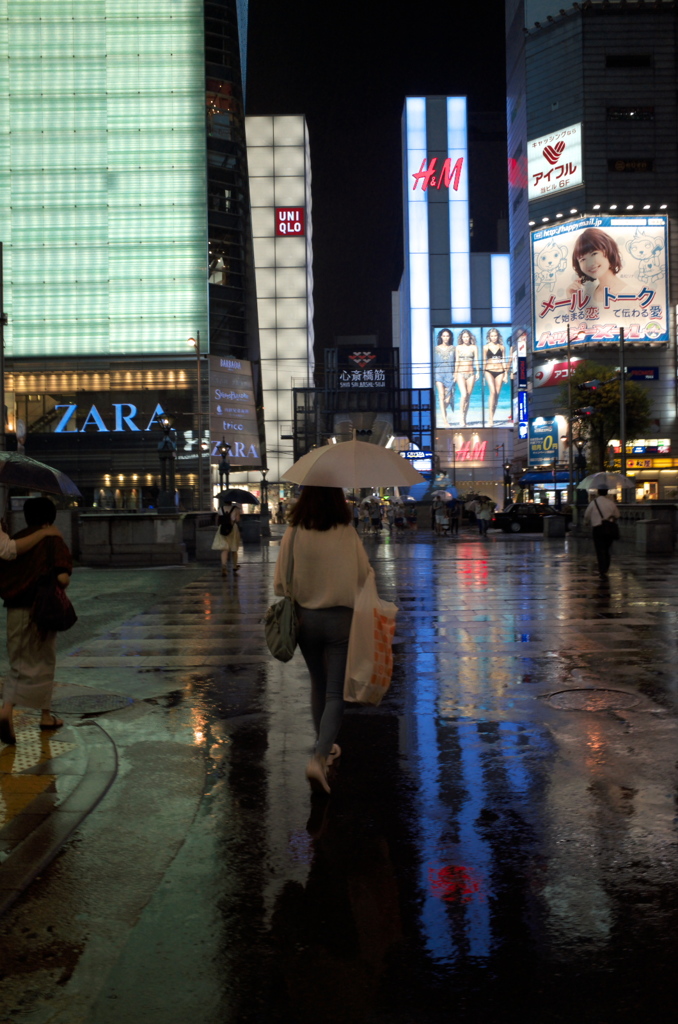 雨の御堂筋