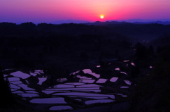 星峠の朝焼け