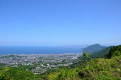 扇山から別府湾を望む