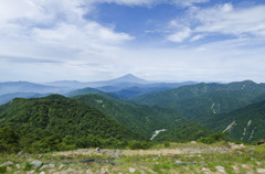 丹沢から見た富士山