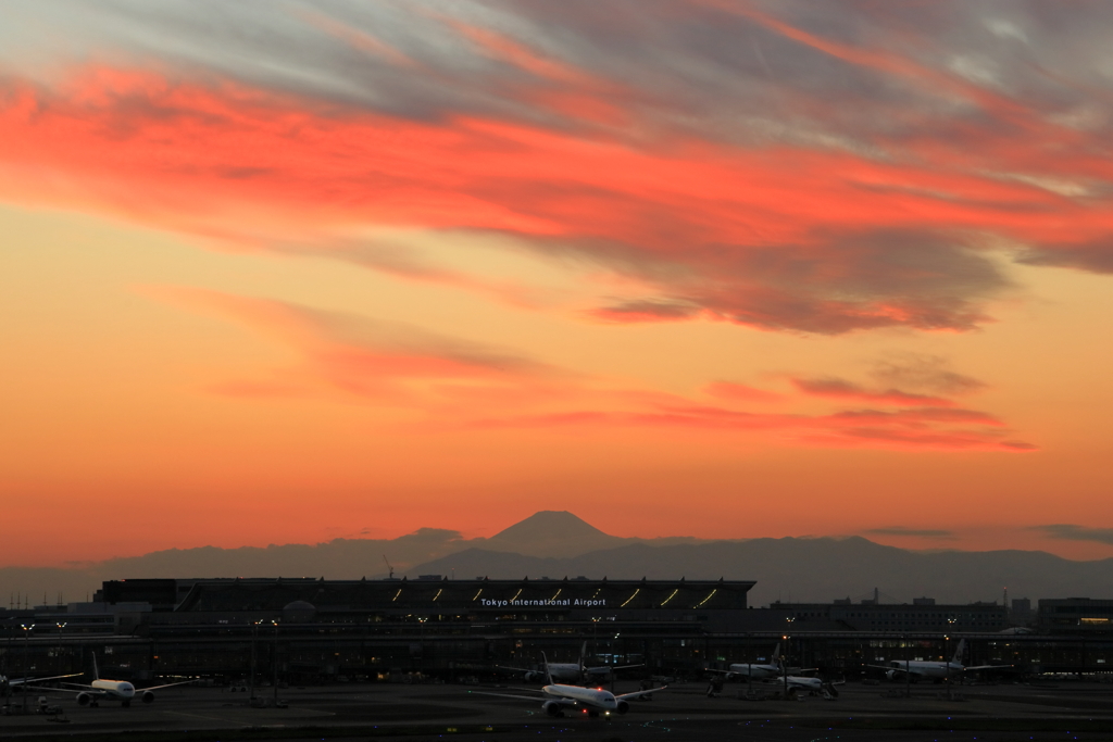 羽田夕景