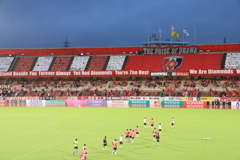 雨のスタジアム