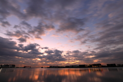 多摩川朝景