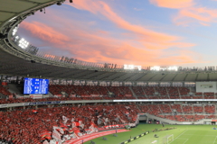 染まるスタジアム