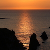 屏風岩夕景