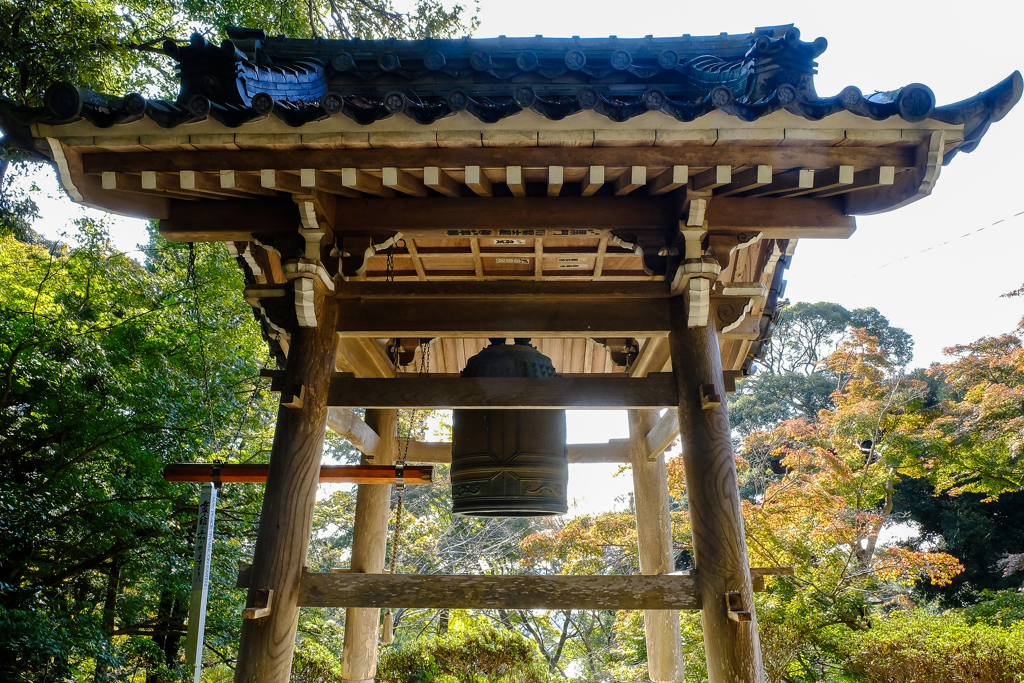 「岩屋観音の紅葉はまだ・・・」