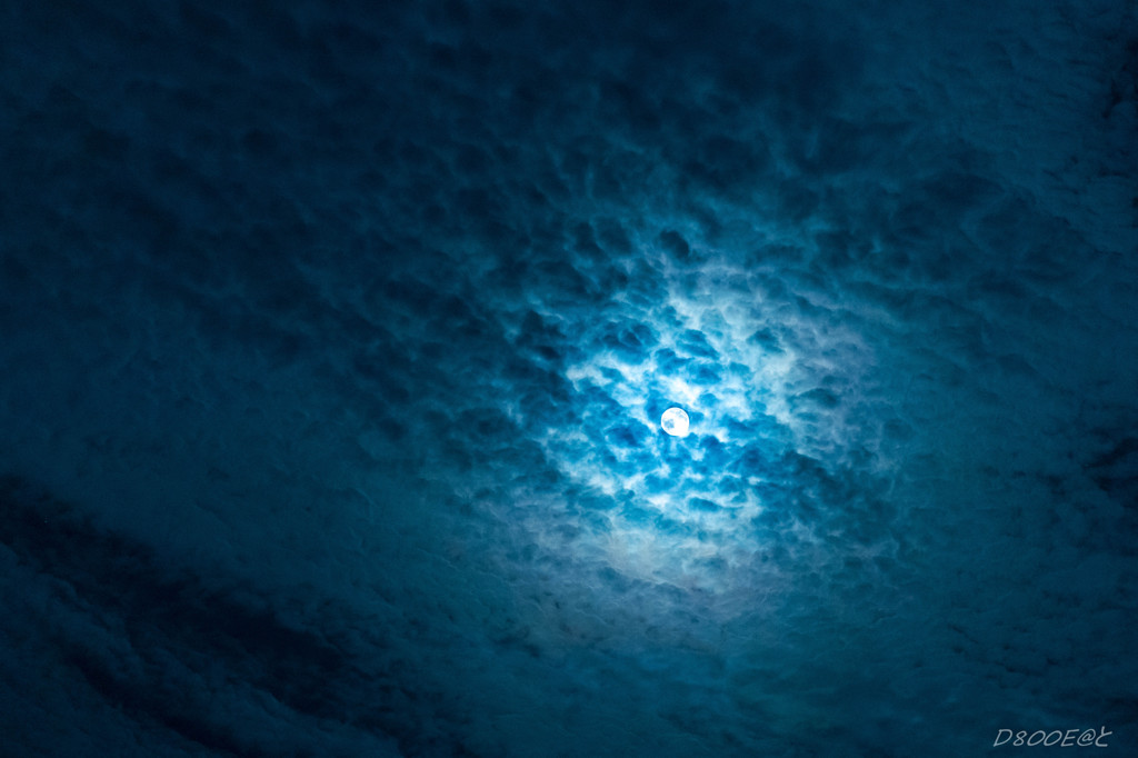 「霞み月雲」
