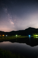 「日本の原風景と天の川2」