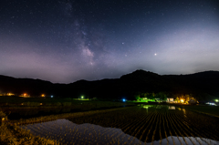 「日本の原風景と天の川」