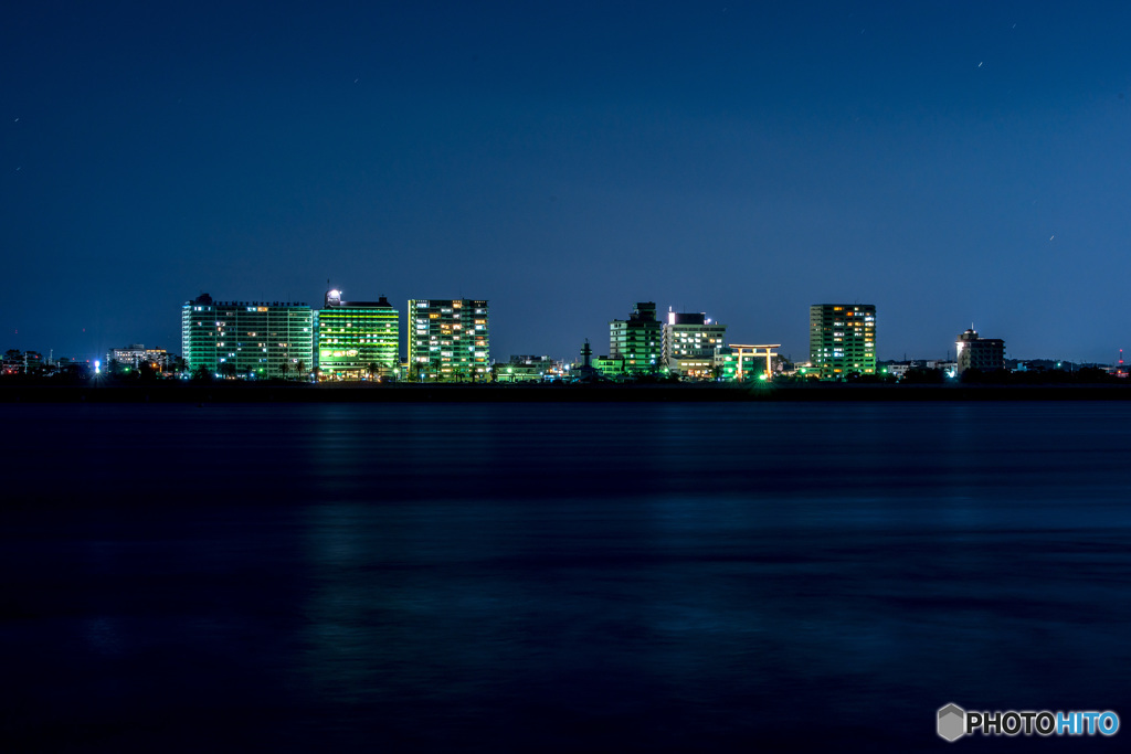 「弁天島　夜景」