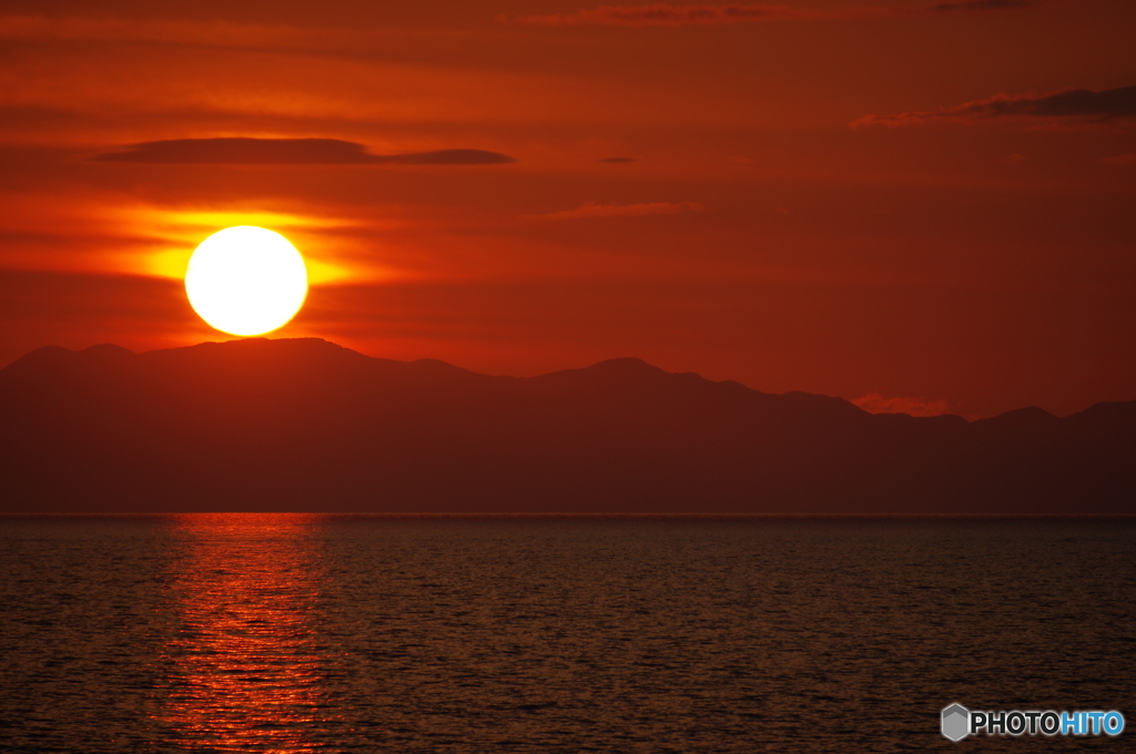 佐渡島の夕焼け