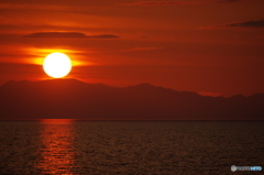 佐渡島の夕焼け