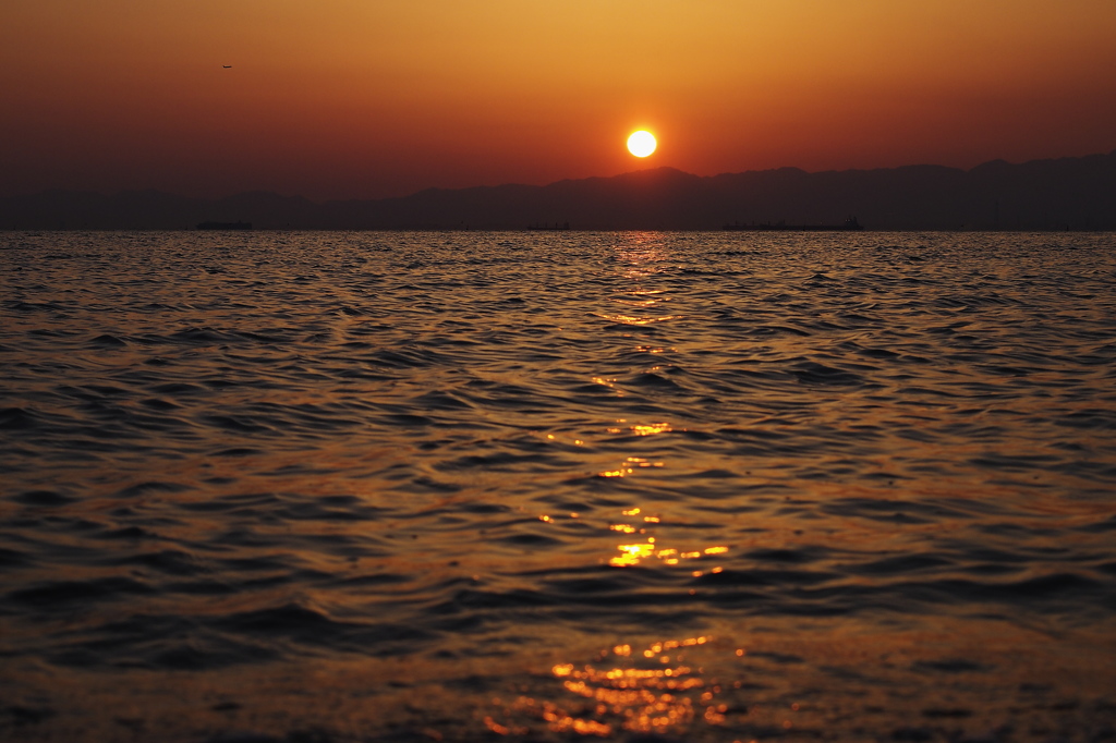 りんくうビーチの夕日