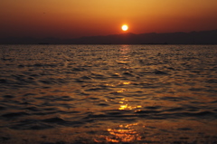 りんくうビーチの夕日