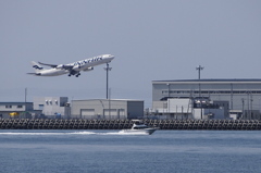 船と競争！　finnair