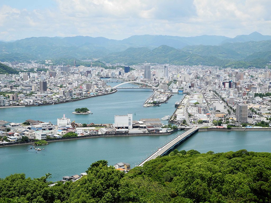 高知市　五台山より撮影