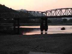 仁淀川の朝焼け