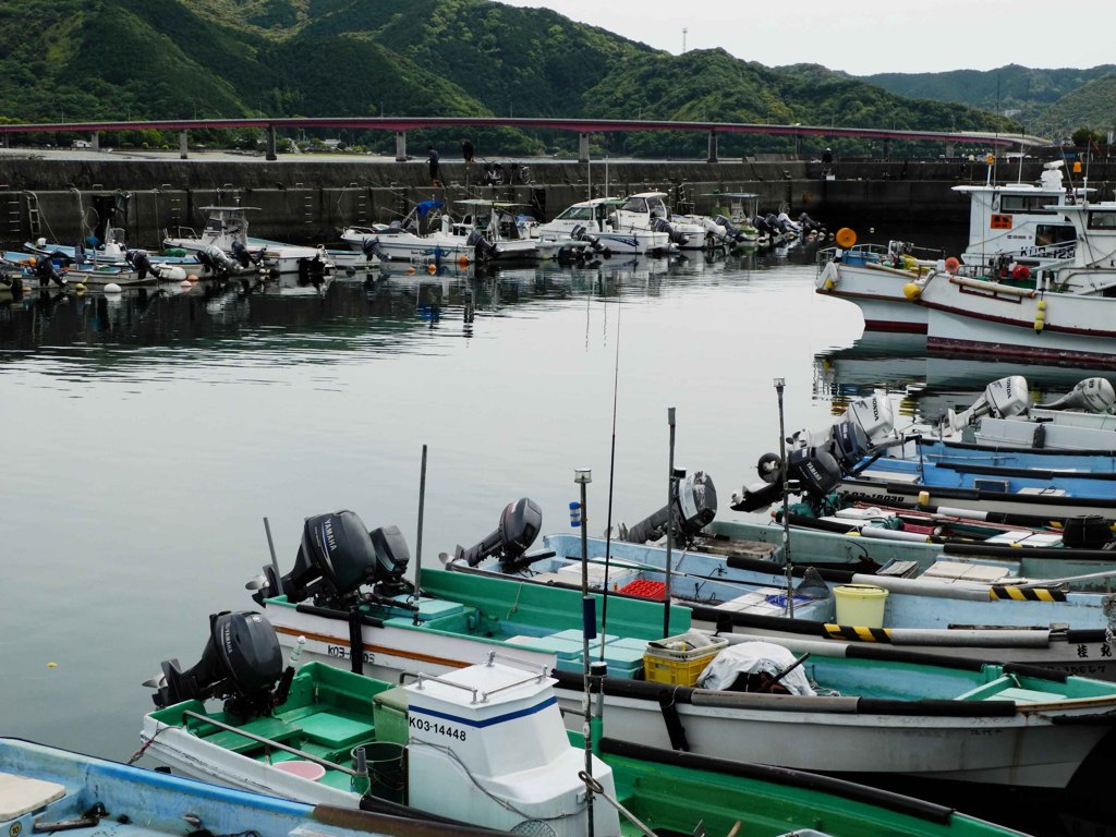 漁の終わった漁港